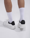 Men’s Crowned High Sole Sneakers Shoes White-Black (19)