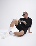 Men’s Crowned High Sole Sneakers Shoes White-Black (20)