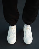 Men’s Crowned Chunky Sneakers Shoes White (7)