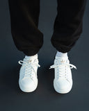 Men’s Crowned High Sole Sneakers Shoes White-Black (10)