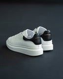 Men’s Crowned High Sole Sneakers Shoes White-Black (11)