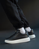 Men’s Crowned Chunky Sneakers Shoes Black (8)