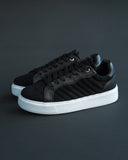 Diagonair Exclusive Striped Suede Sneakers in Black (5)