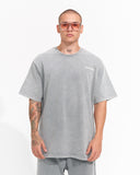 Men's Oversized Acid Washed Vintage 3D Printed T-shirt in Gray (4)