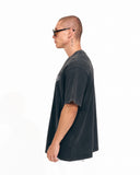 ‘’OK’’ Men's Oversized Embroidered Vintage T-shirt in Black (5)