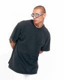 ‘’Michelangelo’’ Men's Embroidered Oversized Vintage T-shirt in Black (7)