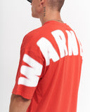 ‘’Warning’’ Men's Oversized Screen Printed Designer T-shirt (5)