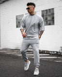 Men's Oversize Tracksuit Special Design Light Grey (10)