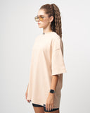 ‘777’ Women’s Oversized Beige T-shirt with 3D Print (5)