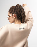 Martin Valen Women’s Basic Oversized Sweatshirt in Beige (9)
