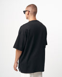 Martin Valen Men’s Oversized Embossed Basic Black T-shirt (4)