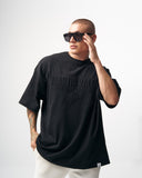 Martin Valen Men’s Oversized Embossed Basic Black T-shirt (7)