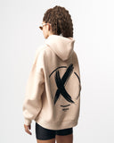 Women’s X-Mark Oversized Hoodie in Beige (4)