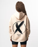 Women’s X-Mark Oversized Hoodie in Beige (7)