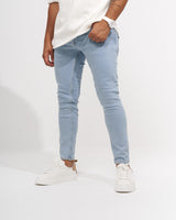 Men's Skinny Fit Stone Washed Denim Jeans