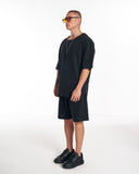 Men’s Twill Short Tracksuit with Pocket Detail in Black (3)