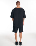 Men’s Twill Short Tracksuit with Pocket Detail in Black (5)