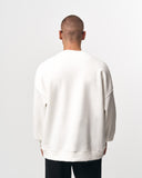 Men's Oversized Sweatshirt O-Neck Off White (5)