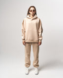 Insignio 3D Embroidered Designer Oversized Beige Hoodie Jogger Set (9)