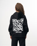 Sigilio QR Printed Oversized Black Hoodie Jogger Set (13)