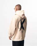 Beige  Oversized Hoodie X-Mark For Men