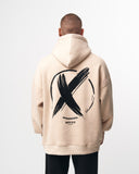 Beige  Oversized Hoodie X-Mark For Men (6)