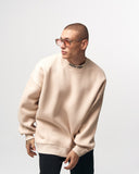 Men's Cream Oversized Sweatshirt O-Neck (8)