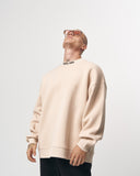 Men's Cream Oversized Sweatshirt O-Neck (10)