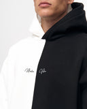 Men's Oversized Dual Color White And Black Hoodie (3)