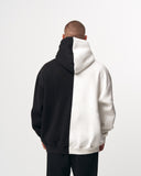 Men's Oversized Dual Color White And Black Hoodie (5)