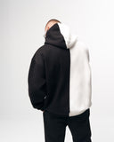 Men's Oversized Dual Color White And Black Hoodie (7)