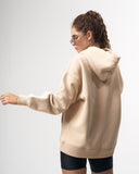 Grieto MV Crack Print Beige Oversized Designer Hoodie (9)