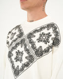 Men's Oversize Basic Sweatshirt Ethnic Designer White (8)