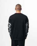Men's Oversized Printed Black Sweatshirt (4)