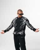 Men's Oversized Printed Black Sweatshirt (6)