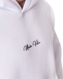 Men's Oversized Signature Detail White Cordless Hoodie (9)