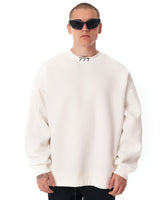 Sweatshirt Design Surdimensionné '777' Avec Impression Caoutchouc 3D