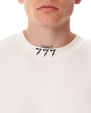 '777' Oversized Designer White Sweatshirt with 3D Rubber Printed (4)