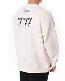 '777' Oversized Designer White Sweatshirt with 3D Rubber Printed (6)