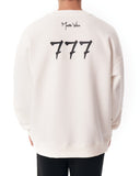 '777' Oversized Designer White Sweatshirt with 3D Rubber Printed (7)