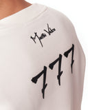 '777' Oversized Designer White Sweatshirt with 3D Rubber Printed (10)