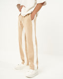 Oversized Striped Beige Baggy Sweatpants (2)