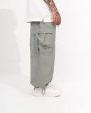 Men's Parachute Fabric Wide Leg Cargo Jogger (3)