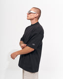 Men's Extra Oversized Basic Black T-shirt (7)