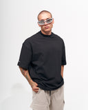 Men's Extra Oversized Basic Black T-shirt (8)