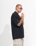 Men's Extra Oversized Basic Black T-shirt (9)