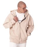 Men's Beige Oversized Hoodie with Zipper (6)