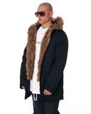 MV Parker-Style Jacket with Furry Trim in Black (2)