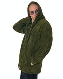 Men's Oversized Wellsoft Cardigan With Pocket Khaki (4)