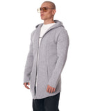 Men's Long Cardigan Grey (3)